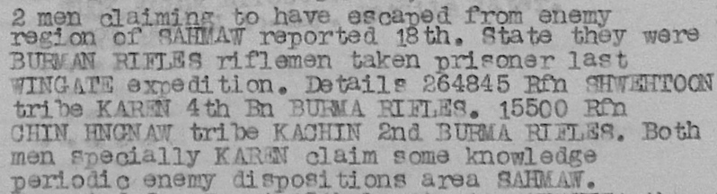 Chindit POW s Chindit Chasing Operation Longcloth 1943 